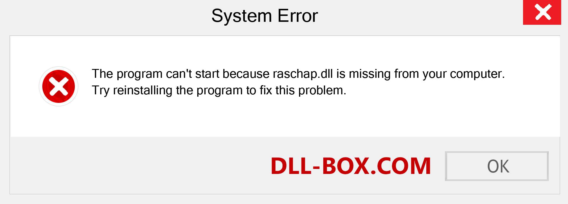  raschap.dll file is missing?. Download for Windows 7, 8, 10 - Fix  raschap dll Missing Error on Windows, photos, images